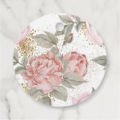 Elegant Gold Glitzer Peony Florals Sweet 16 Geschenkanhänger (Rückseite)