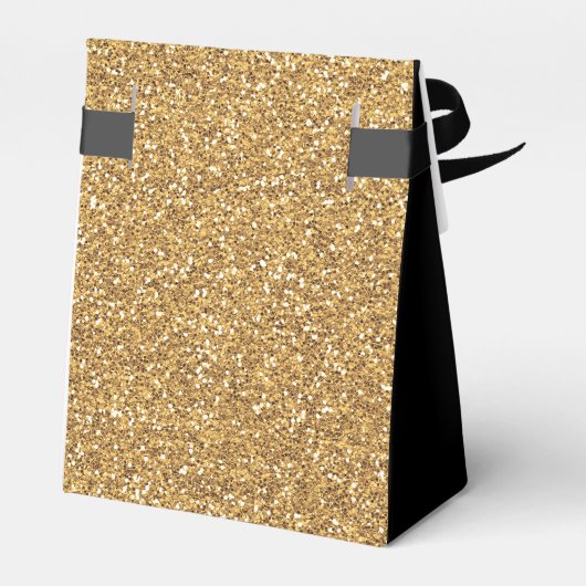 Elegant Gold Glitzer Wedding Vielen Dank Geschenkschachtel (Rückseite)