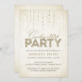 Elegant Gold Goodbye 30s 40th Birthday Party Einladung (Vorne/Hinten)