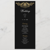 Elegant gold Gothic Wedding Program Menükarte (Vorderseite)
