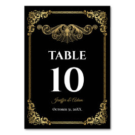 Elegant gold Gothic Wedding Table number Tischnummer