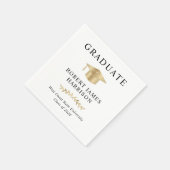 Elegant Gold Grad Graduation Party Serviette (Ecke)