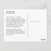 Elegant Gold Graduate Typografy 2025 Abschluss Postkarte (Rückseite)