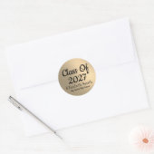 Elegant Gold Graduation Envelope Seals Runder Aufkleber (Umschlag)