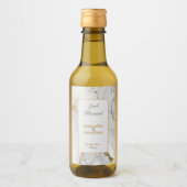 Elegant Gold Gray Marble Weinetikett (Vorderseite)