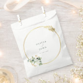 Elegant Gold Green Eucaliptus Wedding Geschenktütchen (Ausgeschnitten)
