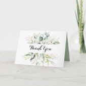 Elegant Gold Green Folded Wedding Vielen Dank Dankeskarte (Vorderseite)