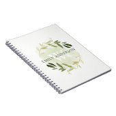 ELEGANT GOLD GREEN FOLIAGE WATERCOLOR WREATH NOTIZBLOCK (Rechte Seite)