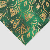 Elegant Gold Green Mandala Floral Seidenpapier (Detail)