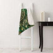 Elegant Gold Green Mandala Floral Sherpadecke (Beispiel)
