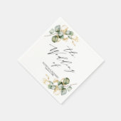 Elegant Gold Greenerity Wedding Serviette (Ecke)