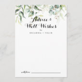Elegant Gold Greenerity Wedding Well wünscht Hinweiskarte (Vorderseite)