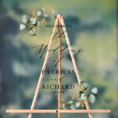 Elegant Gold Greenerity Wedding Willkommenszeichen Acrylschild (Neutral)