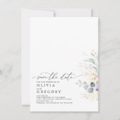 Elegant Gold Greenery Ankündigung Datum freihalten (Vorderseite)