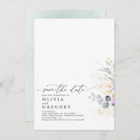 Elegant Gold Greenery Ankündigung Datum freihalten