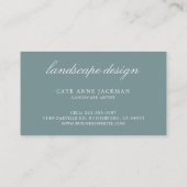 Elegant Gold Greenery Eucalyptus Visitenkarte (Rückseite)