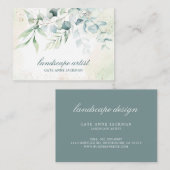 Elegant Gold Greenery Eucalyptus Visitenkarte (Vorne/Hinten)