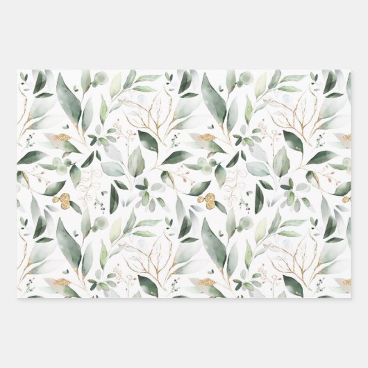 Elegant Gold Greenery Eukalyptus Blätter (Vorderseite 3)