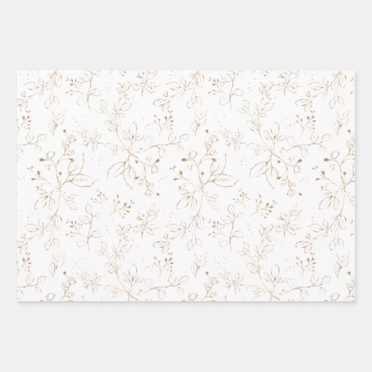 Elegant Gold Greenery Eukalyptus Blätter (Vorderseite 2)