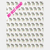 Elegant Gold Grooming Dog Personalized Collection Fleecedecke (Vorderseite)