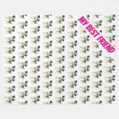 Elegant Gold Grooming Dog Personalized Collection Fleecedecke (Vorderseite (Horizontal))