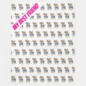 Elegant Gold Grooming Pet Personalized Collection Fleecedecke (Vorderseite)