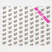 Elegant Gold Grooming Pet Personalized Collection Fleecedecke (Vorderseite (Horizontal))