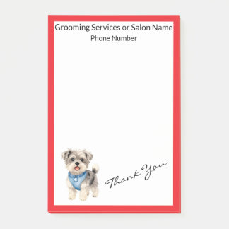 Elegant Gold Grooming Pet Personalized Collection Post-it Klebezettel