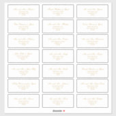 Elegant Gold Guest Address Labels (Blatt)