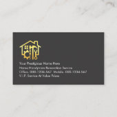 Elegant Gold Handyman Tools Frame Visitenkarte (Rückseite)