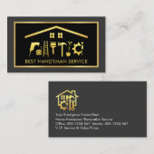 Elegant Gold Handyman Tools Frame Visitenkarte (Vorne/Hinten)