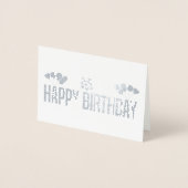 Elegant Gold Happy Birthday Balloons Folienkarte (Vorderseite)