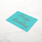 Elegant Gold Happy Birthday Folie Einladungspostkarte (Gedreht)