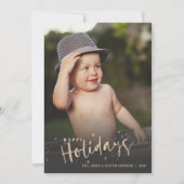 Elegant Gold Happy Feiertagskarte (Vorderseite)