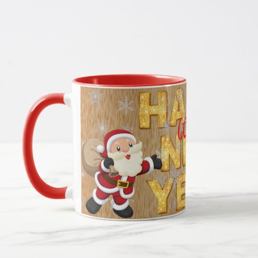 Elegant Gold Happy Holidays Tasse (Links)