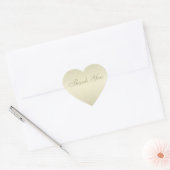 Elegant Gold Heart Wedding Vielen Dank Herz-Aufkleber (Umschlag)