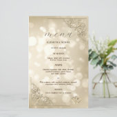 Elegant Gold Hearts Frame Bokeh (Stehend Vorderseite)