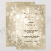 Elegant Gold Hearts Frame Bokeh (Vorne/Hinten)