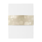 Elegant Gold Hearts Frame Bokeh  Einladungsbanderole (Rückseitenbeispiel)