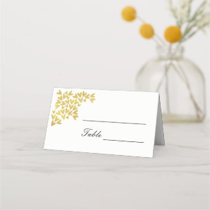 Elegant Gold Hearts Hochzeitsplatzkarten Platzkarte