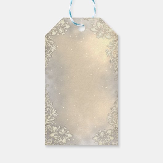 Elegant Gold Hearts Lace Vielen Dank, dass Sie die Geschenkanhänger (Rückseite)