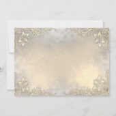 Elegant Gold Hearts Lace Wedding RSVP Einladung (Rückseite)