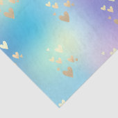 Elegant Gold Hearts Ombre Colorful Seidenpapier (Ausschnitt)
