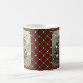 Elegant Gold Holly Christmas Initial Letter B Kaffeetasse (Mittel)
