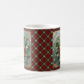 Elegant Gold Holly Christmas Initial Letter V Kaffeetasse (Mittel)