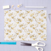Elegant Gold Hummingbirds Glam Seidenpapier (Handwerk)
