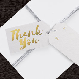 Elegant Gold Imitats Foil Vielen Dank für Ihre Gif Geschenkanhänger