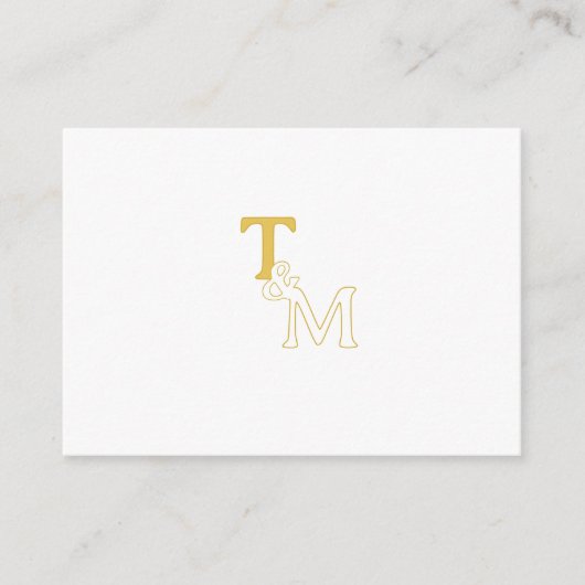 Elegant Gold Initial Monogram Enclosure Card Begleitkarte (Vorderseite)