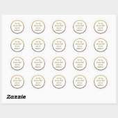 Elegant Gold Inspirational Quote Sticker (Blatt)