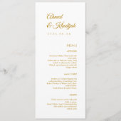 Elegant Gold Islamic Wedding Menu Card Flat Menu Menükarte (Vorderseite)